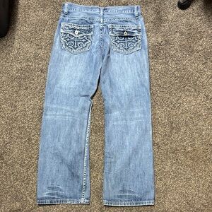 Route 66 Light Blue Slim Boot Jeans  30x30 30 Thick Stitch